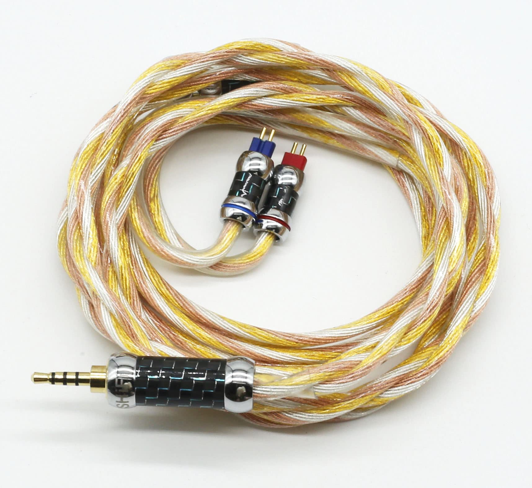 最高峰7N 超冷凍製単結晶銅銀メッキ！リケーブル2Pin/4.4mmL字バランス